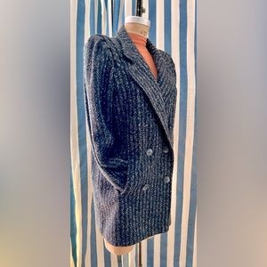 Vintage early 80s “New York Girl” variegated wool coat
